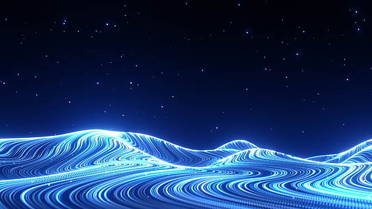 蓝色幻想唯美曲线之高原星空ae模板视频的预览图