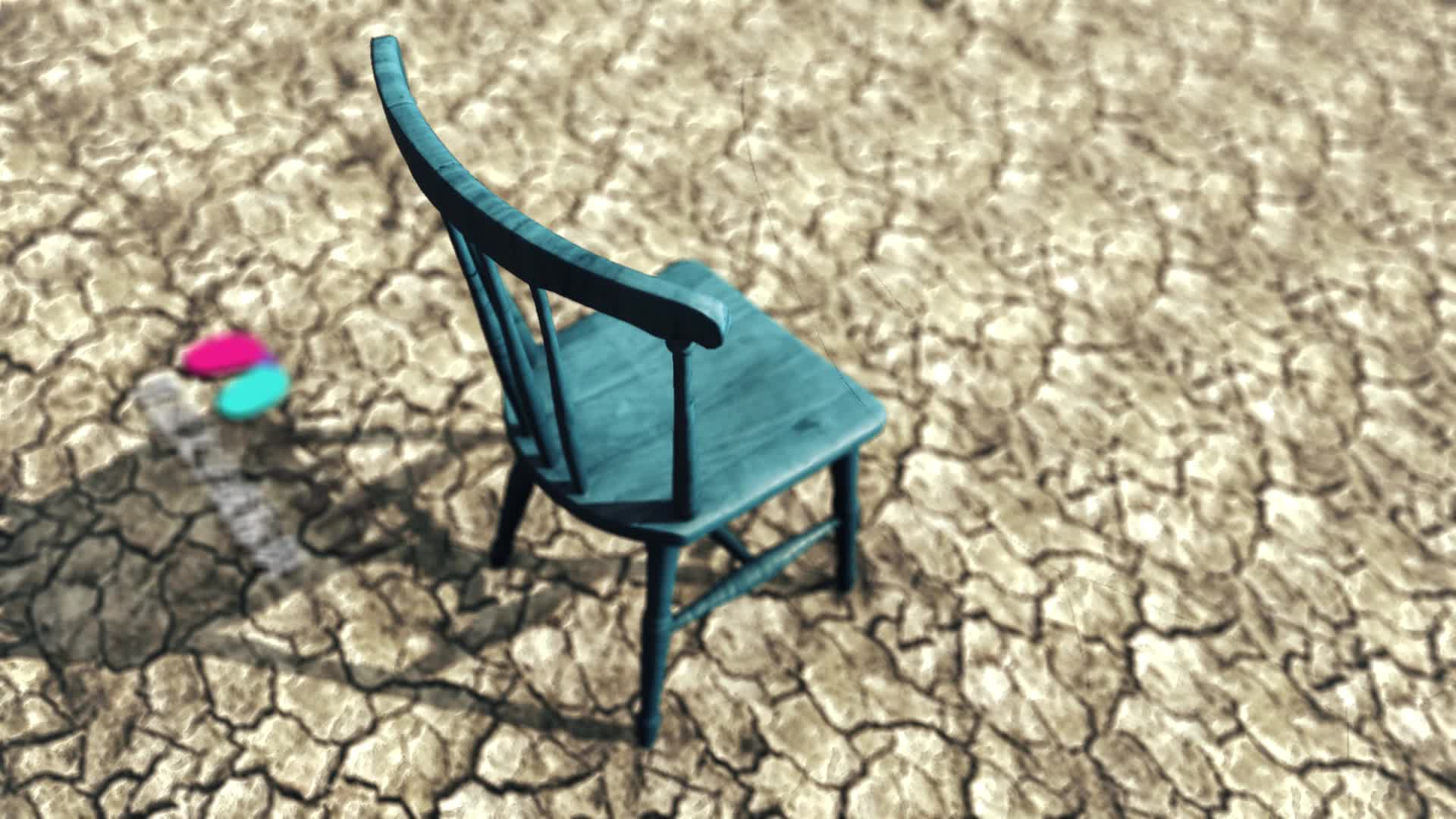 干旱干涸环境保护环境治理皲裂土地椅子孤独片头片尾标题字幕落版E3Dae模板视频的预览图