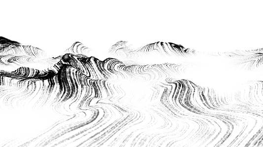 三维水墨笔刷线条山浓密版ae模板视频的预览图