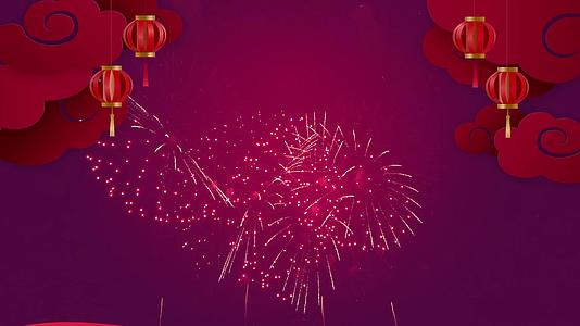 红色喜庆新年新春主题背景ae模板视频的预览图