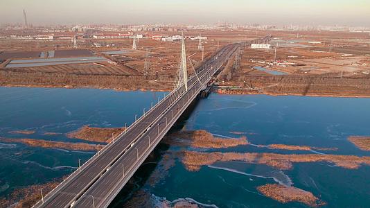 天津团泊新桥冬季延时航拍视频的预览图