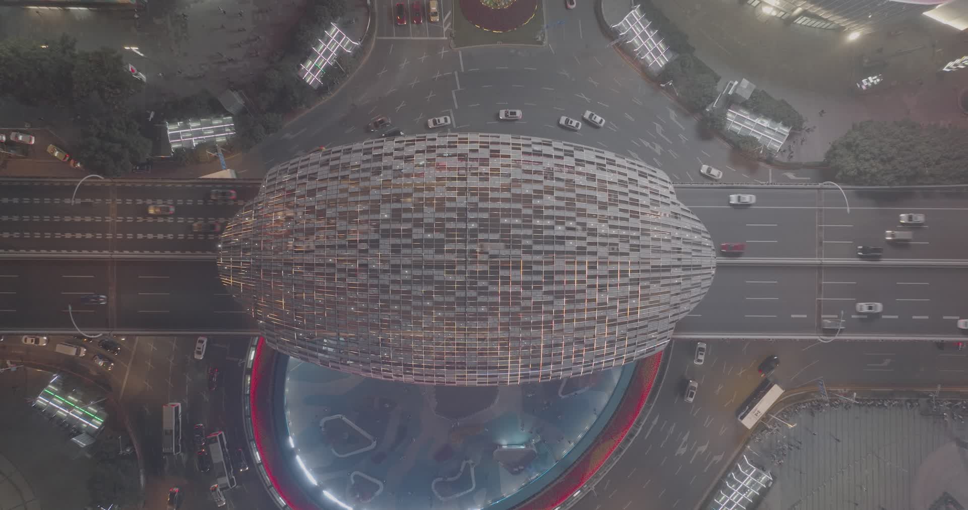 上海五角场沪闵高架路夜景51K超高清航拍视频的预览图