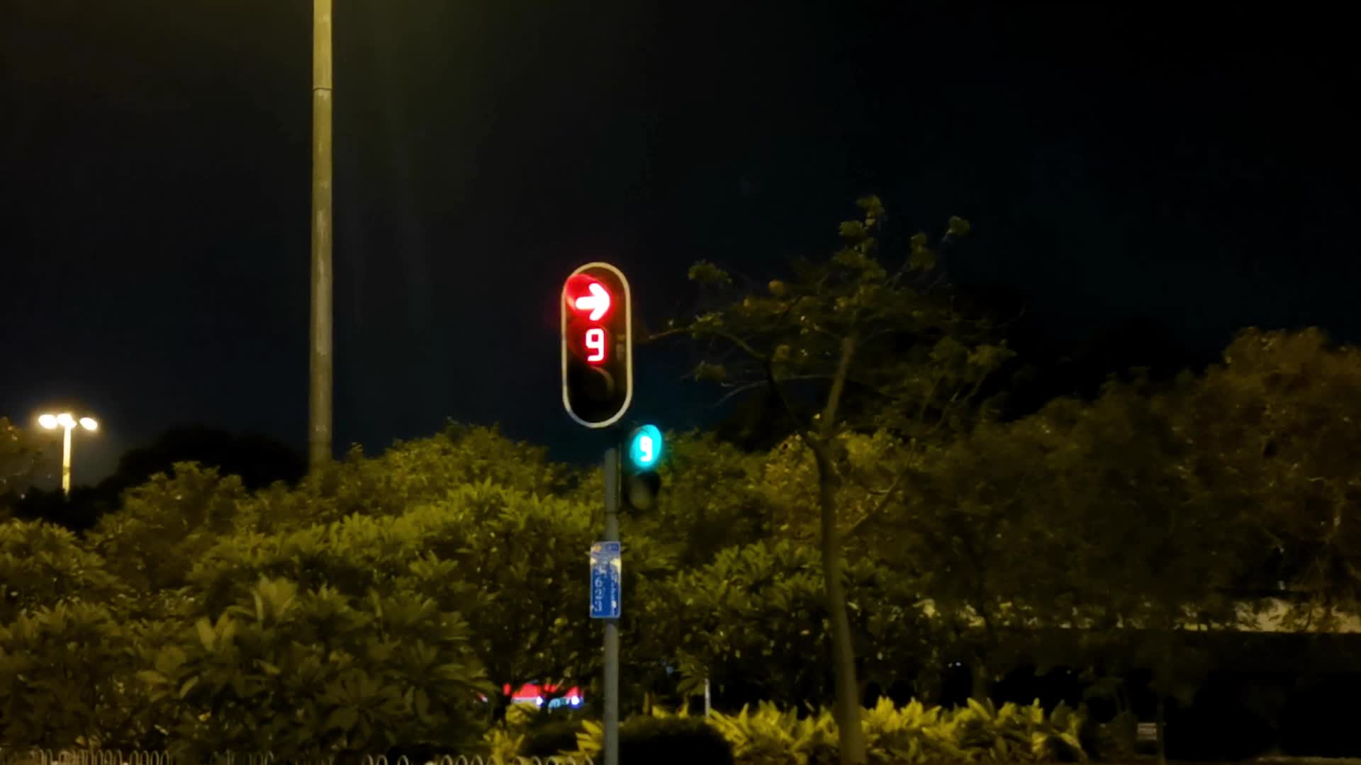 十字路口红灯转绿灯视频的预览图