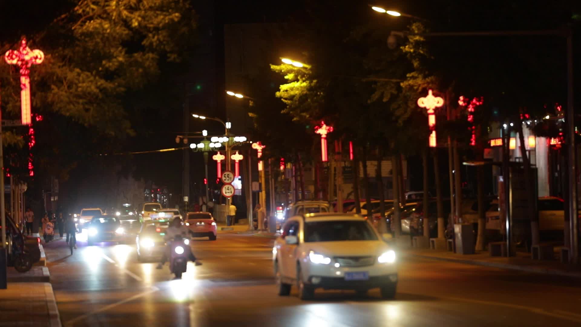 夜晚的城市霓虹灯视频的预览图