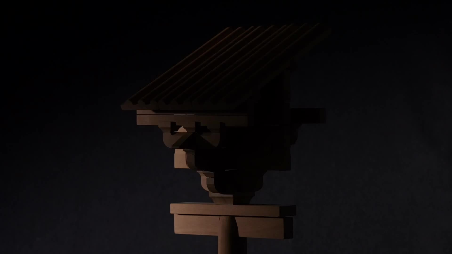 中国古建筑斗拱模型展示视频的预览图
