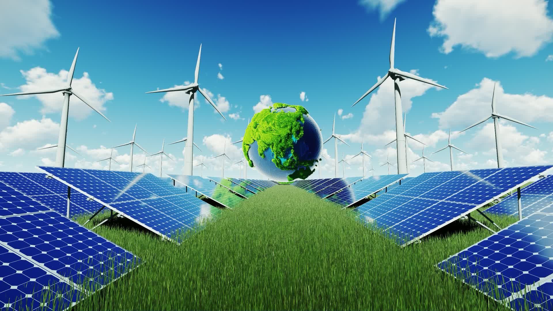 绿色能源绿色地球视频的预览图