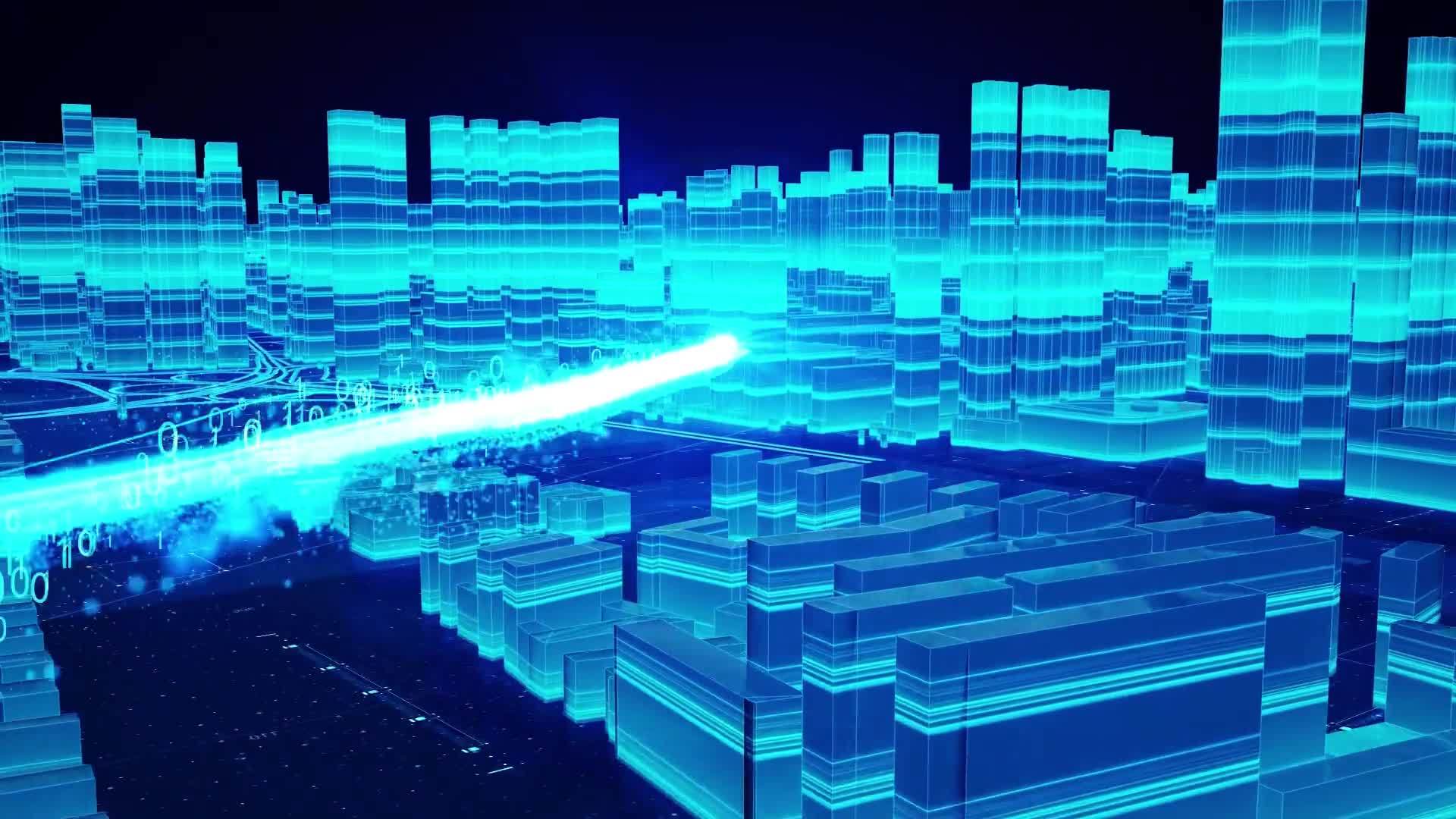 智慧科技城市光线穿梭视频的预览图