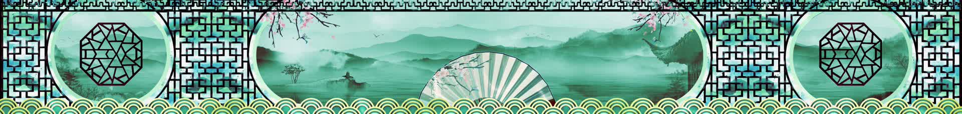 古风屏风印象水墨江南视频的预览图