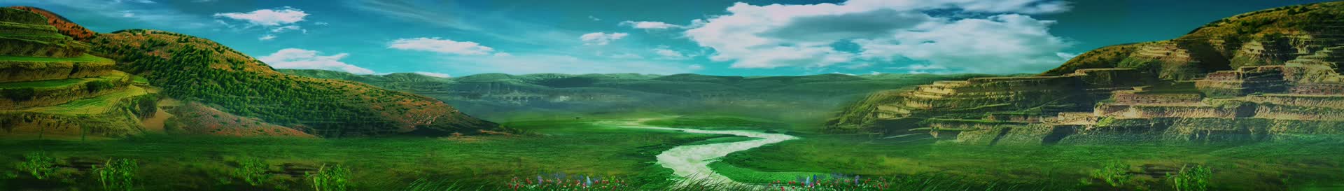 陕北民歌绿水青山自然风光视频的预览图