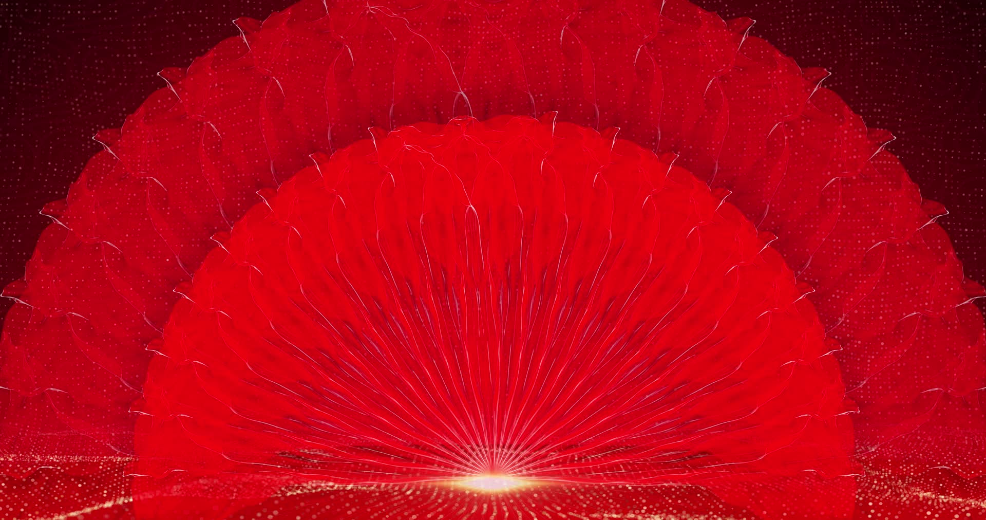 4K丝绸飘动中国红背景无缝循环视频的预览图