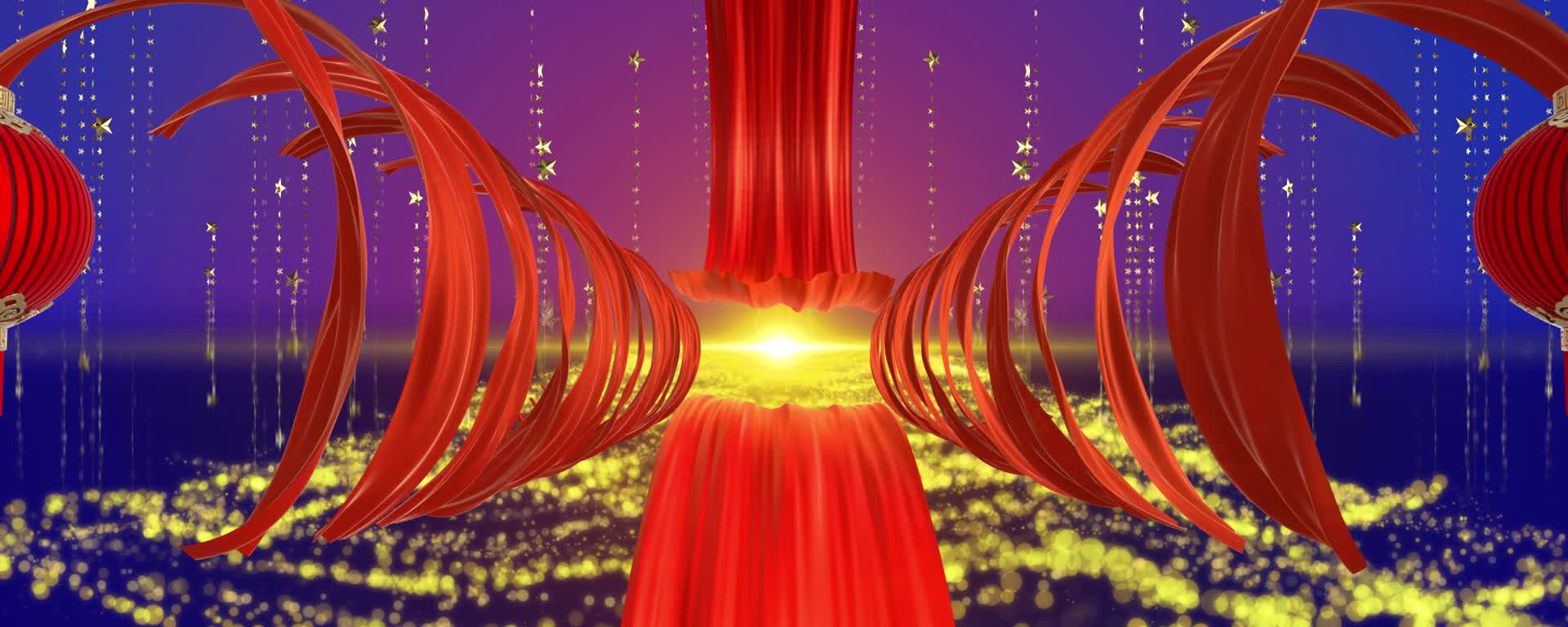 三维渲染绸缎飞舞流动粒子视频的预览图