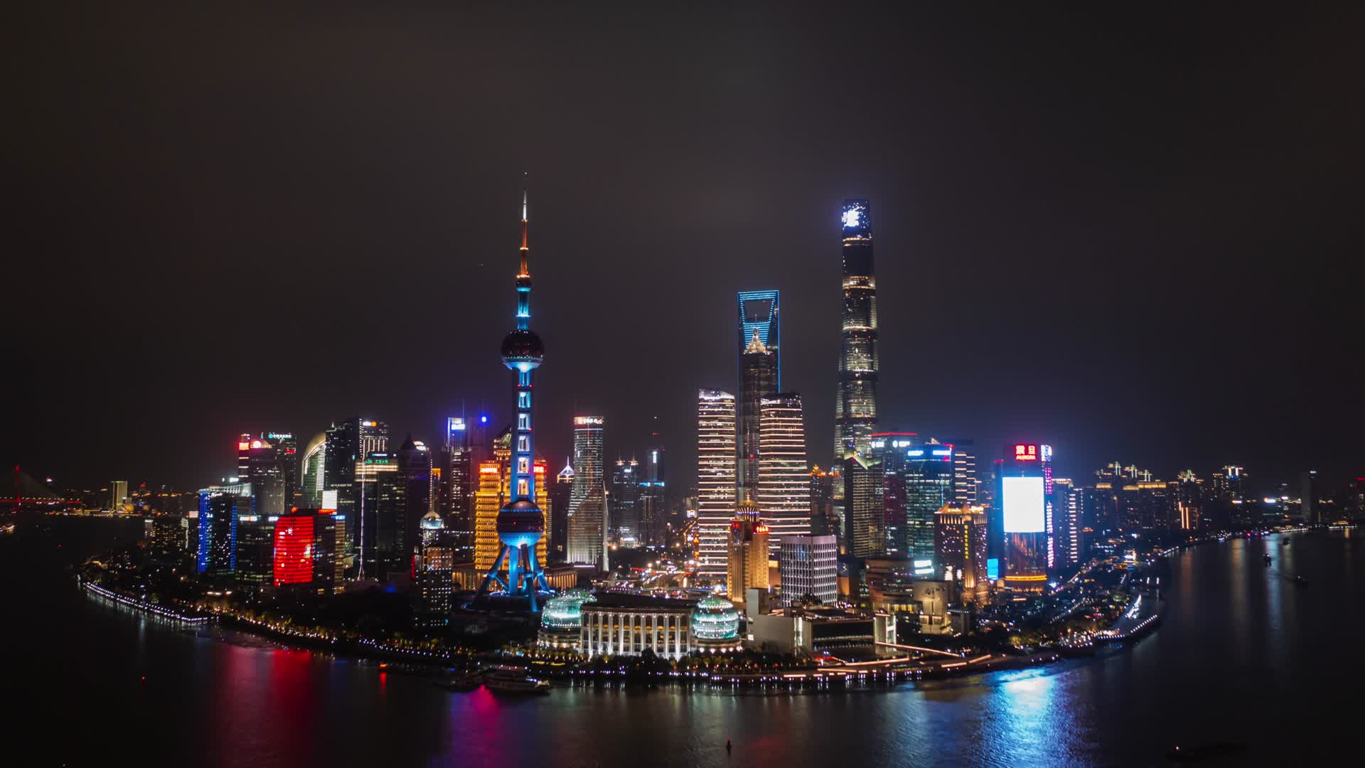 上海外滩陆家嘴夜景大合集视频的预览图