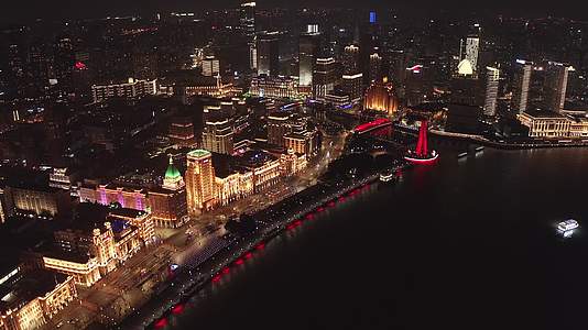 上海外滩万国建筑夜景视频的预览图