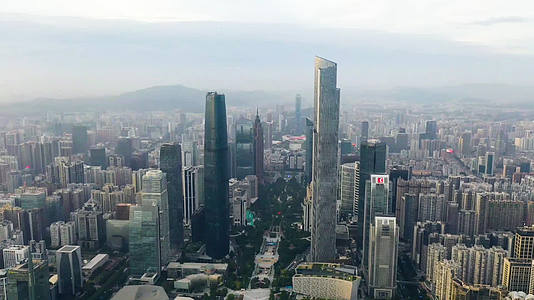 广州双子塔航拍视频的预览图