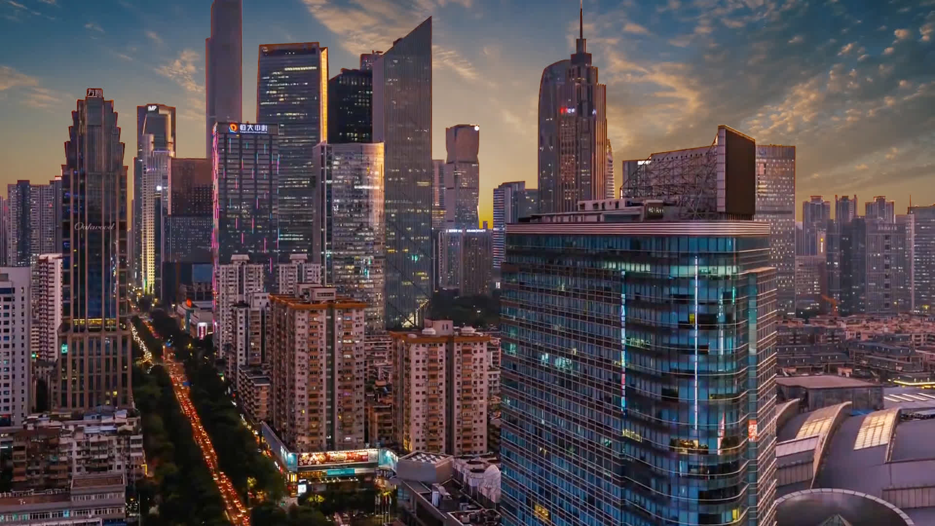 广州珠江新城夜景视频的预览图