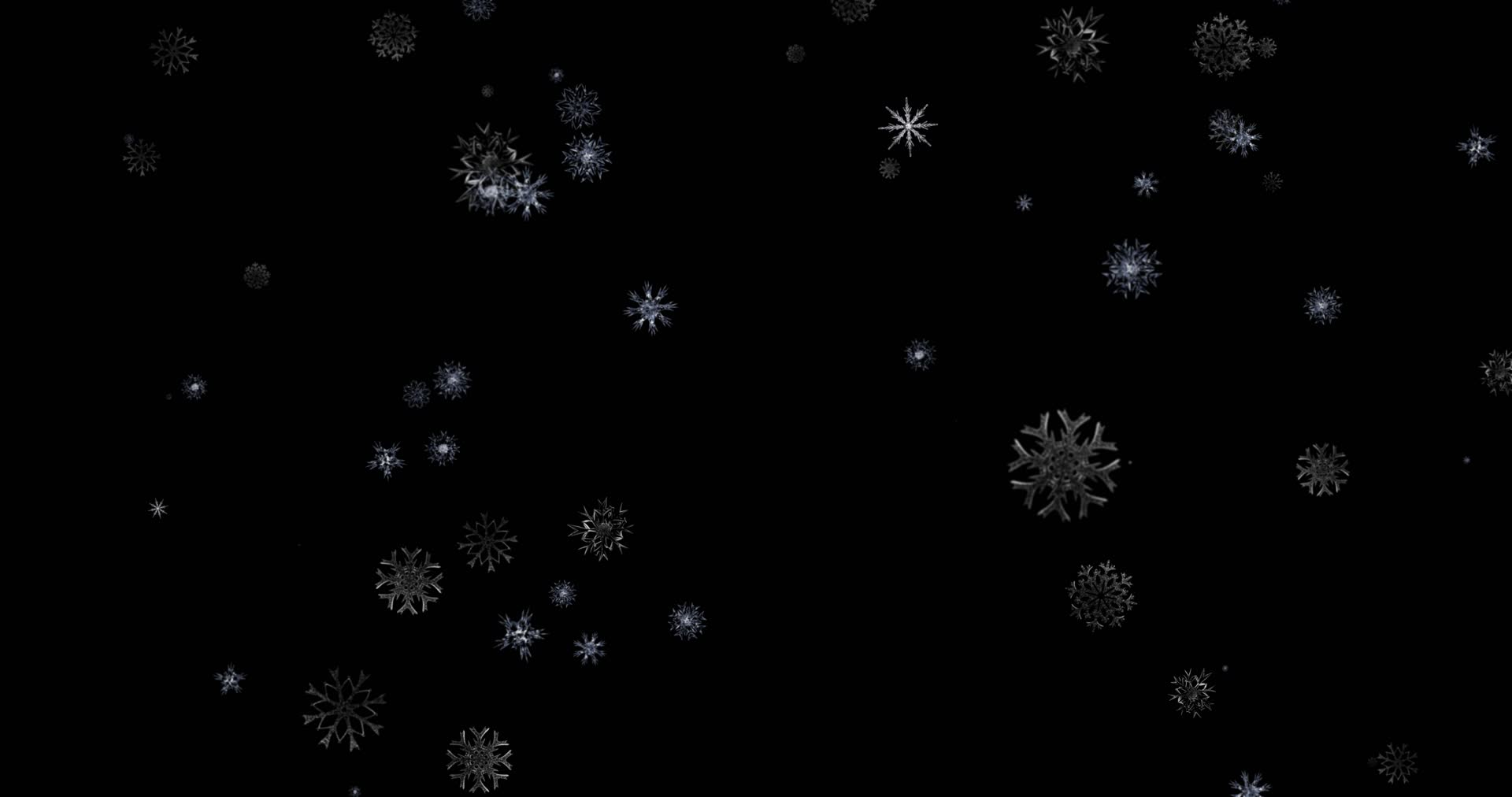 4K雪花飘落无缝循环视频的预览图
