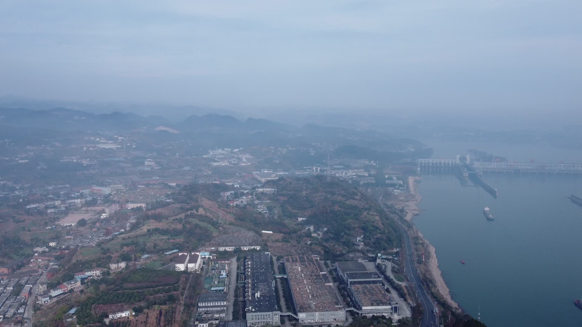 湖北宜昌市点军区居民航拍视频的预览图