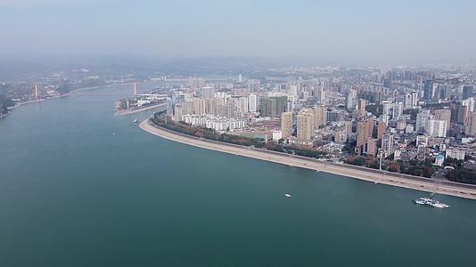 湖北宜昌市点军区自然风景居民区航拍视频的预览图