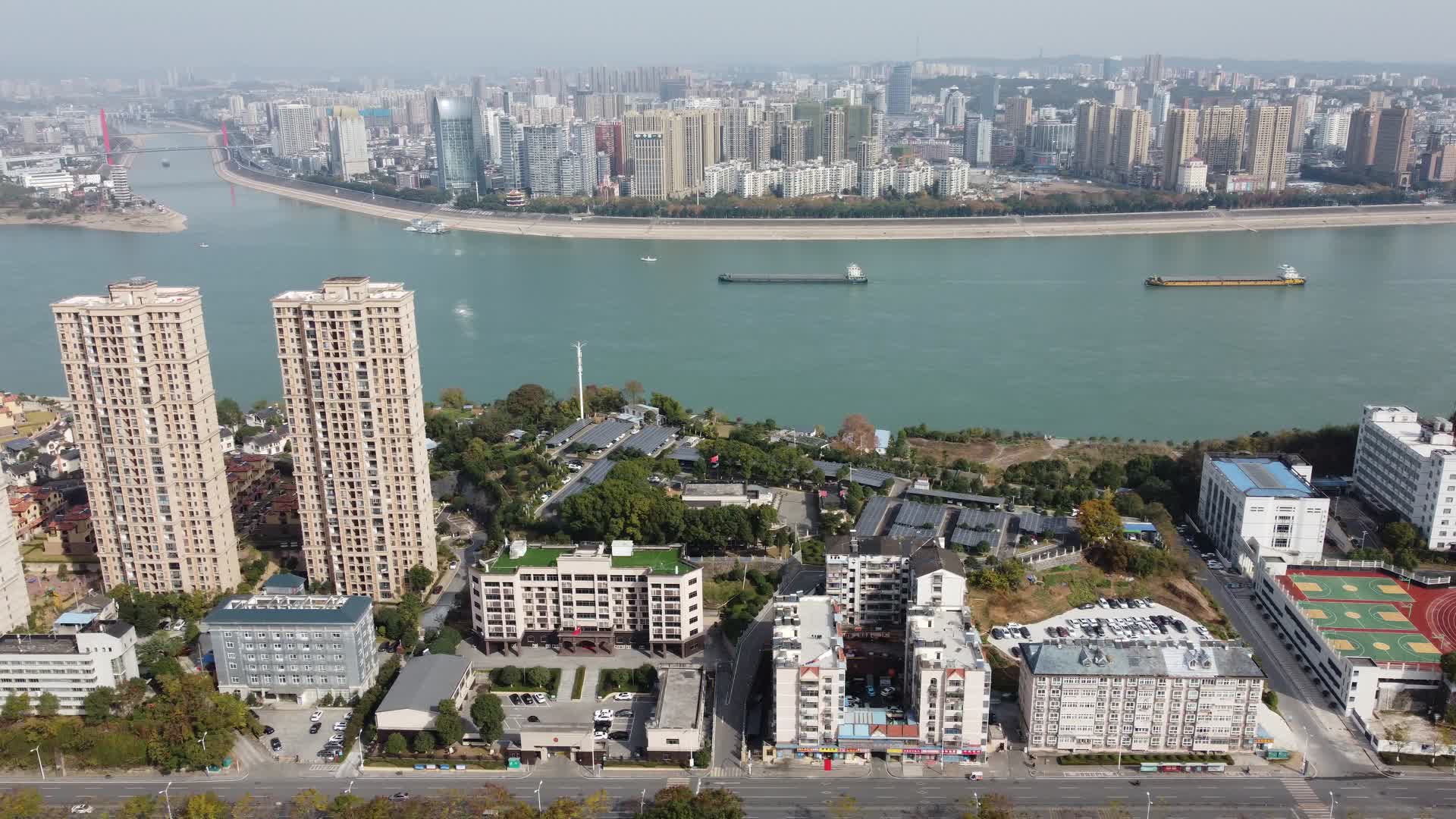 湖北宜昌市点军区居民区航拍视频的预览图