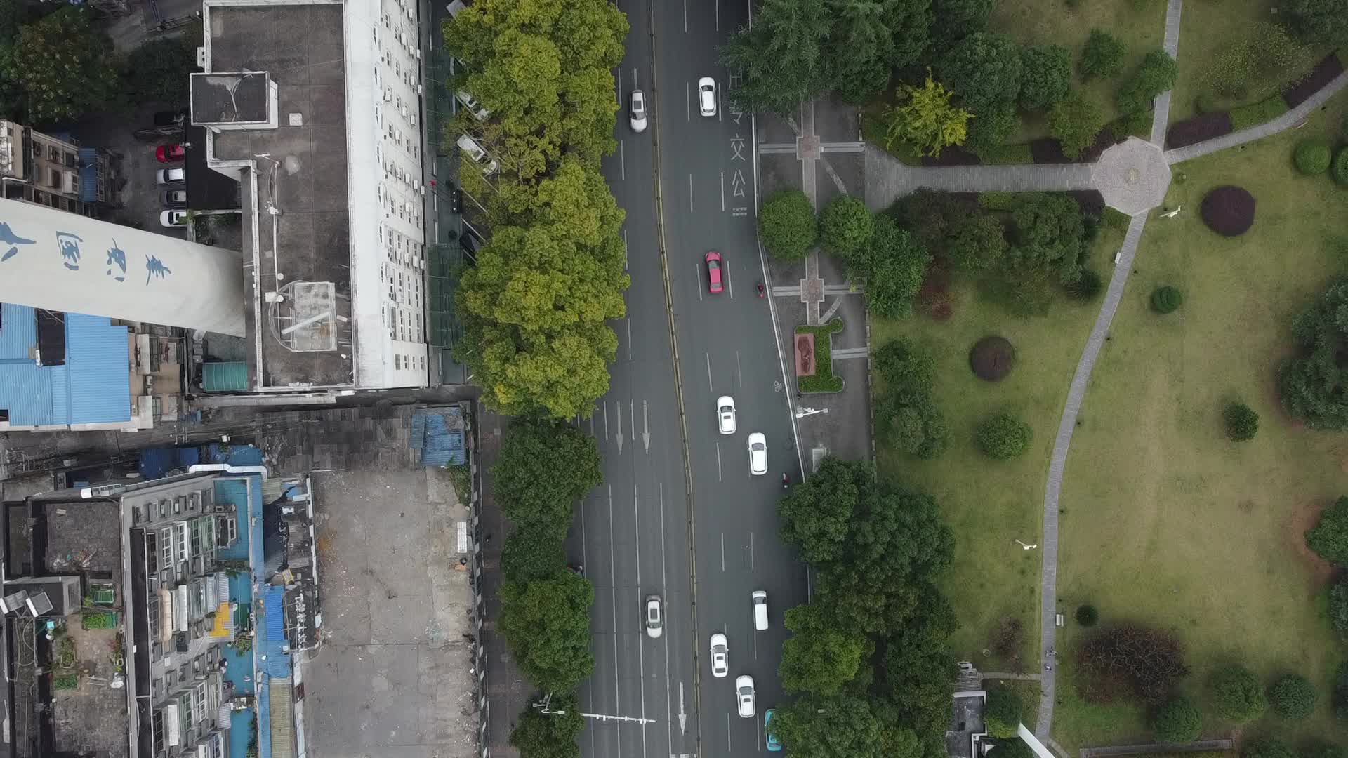 4k湖北宜昌城市休闲绿地航拍视频的预览图