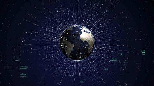 4K太空地球科技大数据视频的预览图