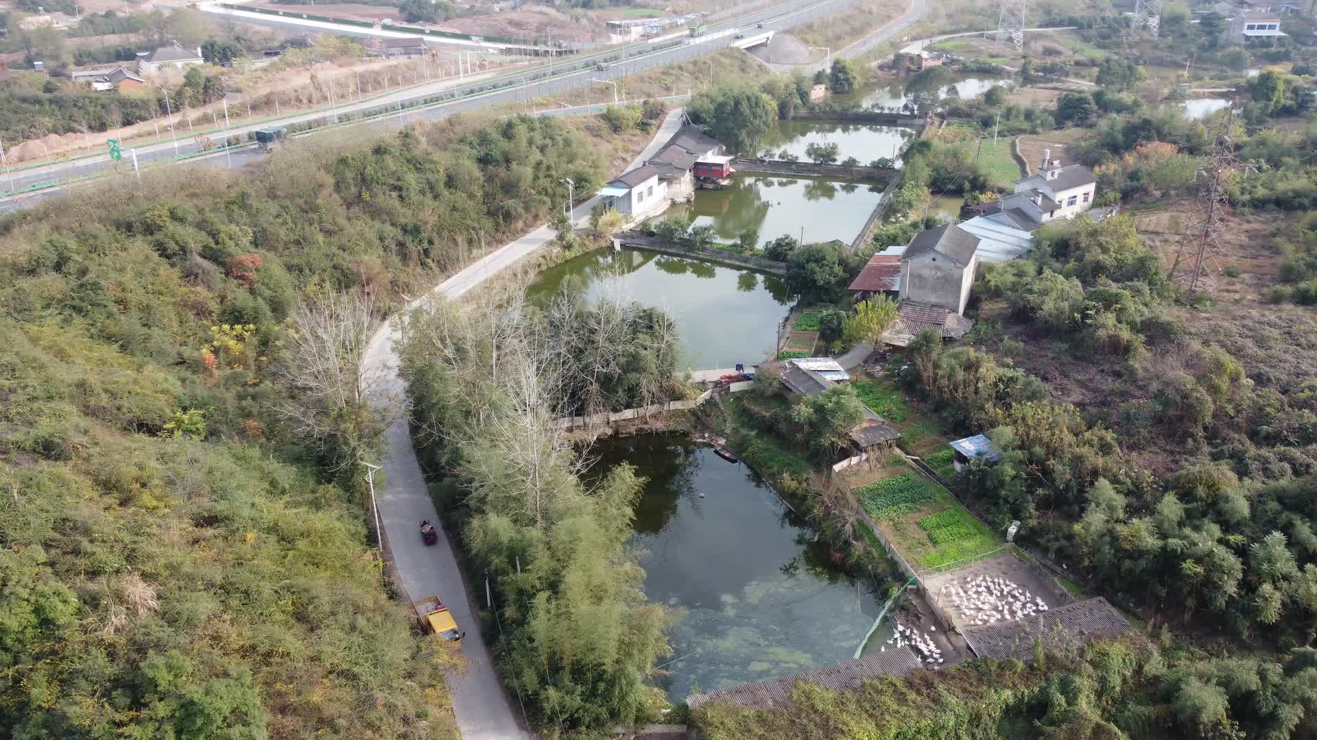 湖北宜昌市夷陵区郊野航拍视频的预览图