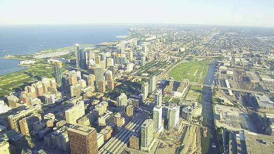 芝加哥天际线摩天大楼视频的预览图