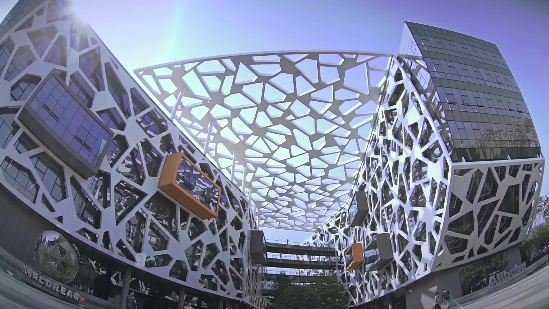阿里巴巴大楼外景实拍视频的预览图