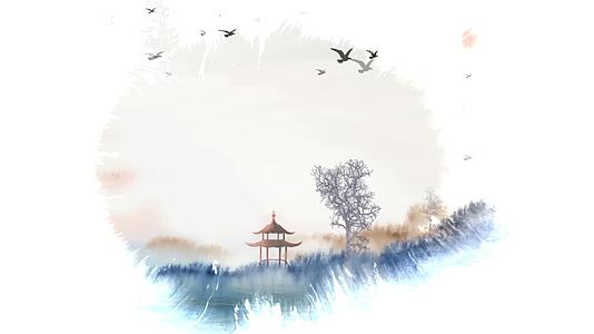 水墨晕染古镇旅游中国风片头视频的预览图