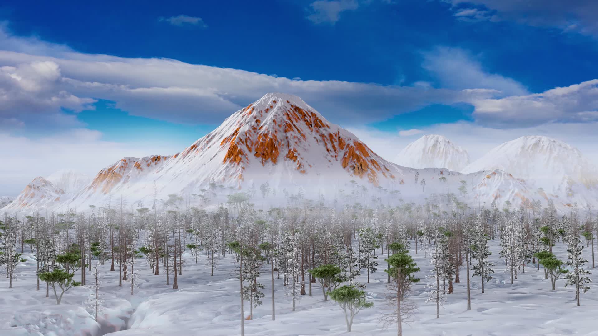 4K雪山风光视频的预览图