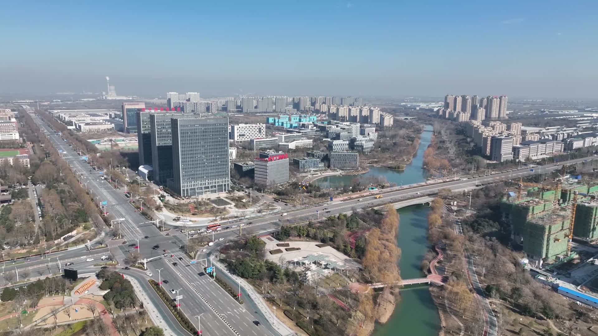 山东济宁高新区创新谷航拍视频的预览图