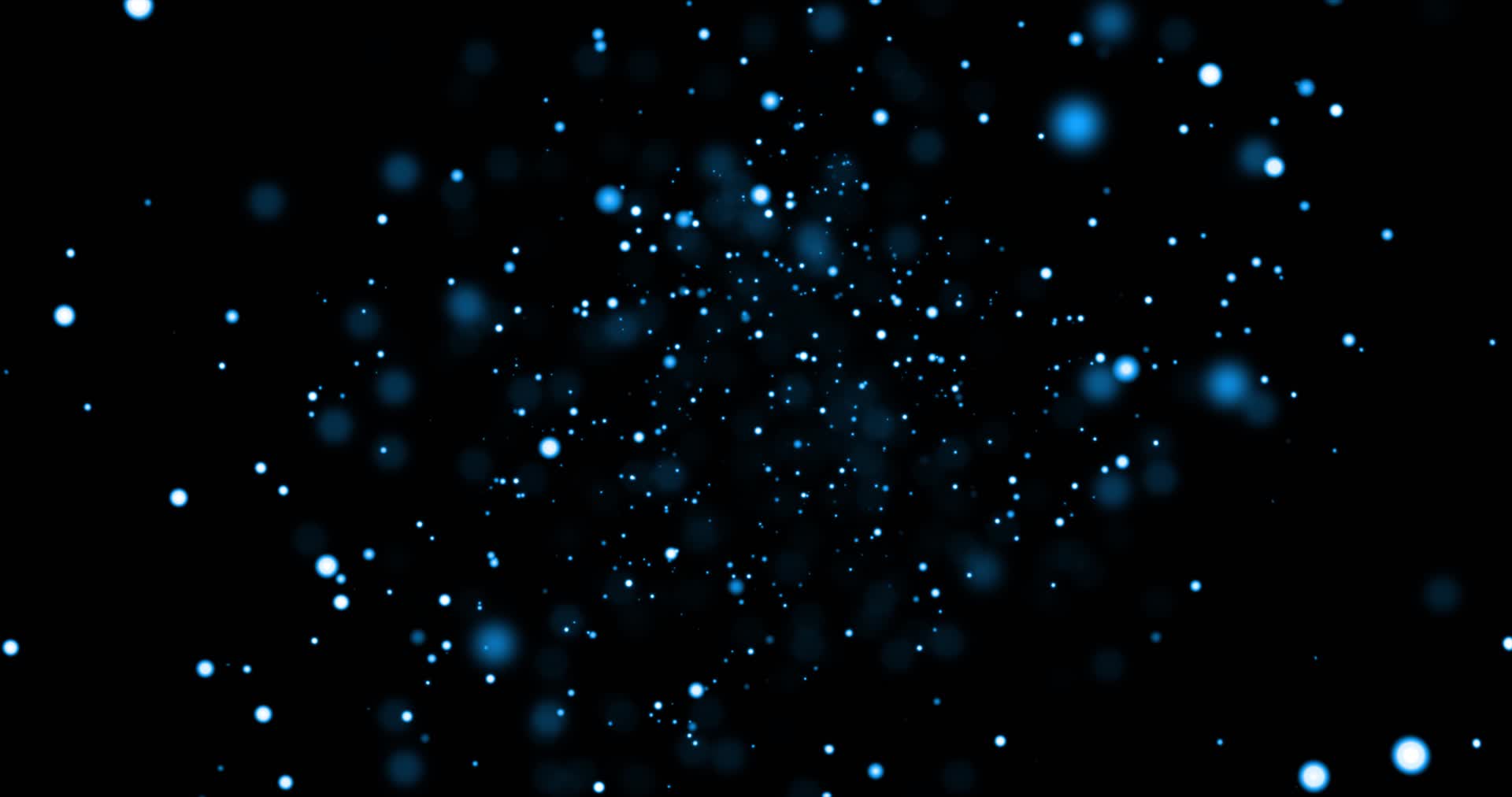 4K蓝色粒子发射冲向屏幕视频循环视频的预览图