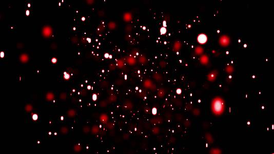 4K红色粒子下落视频循环2视频的预览图