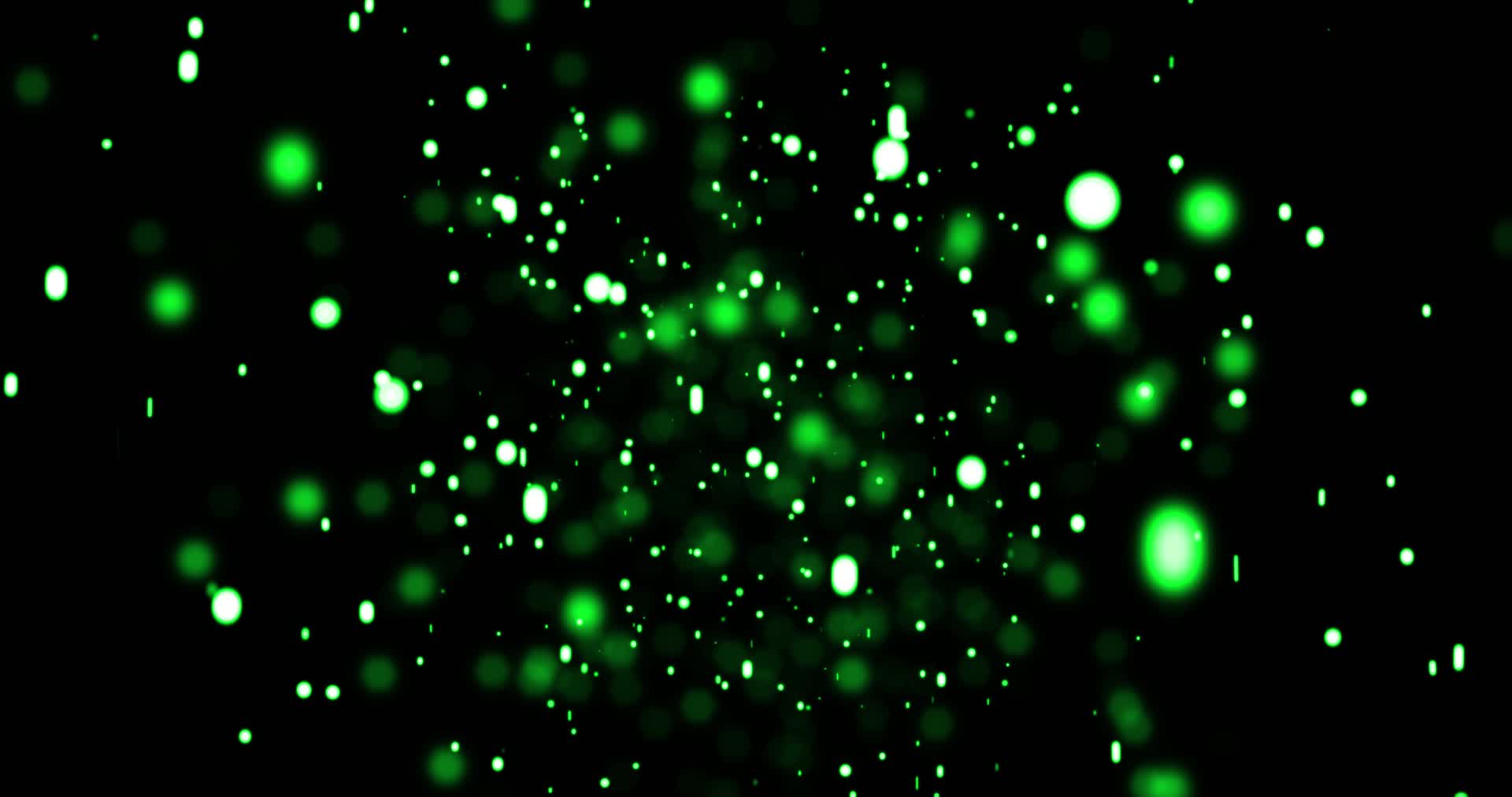 4K绿色粒子下落视频循环2视频的预览图