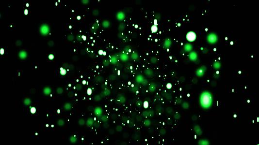 4K绿色粒子下落视频循环2视频的预览图