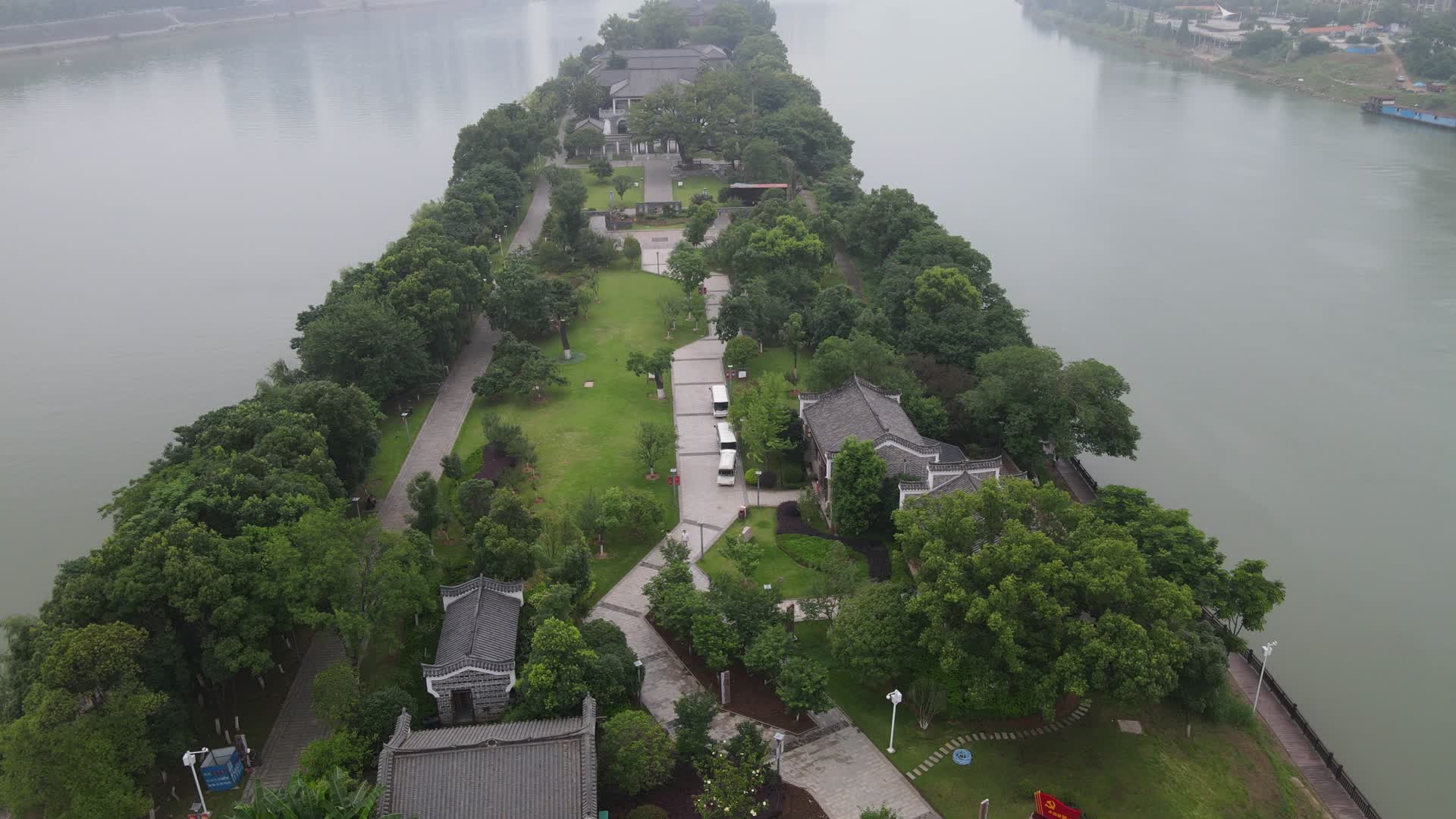 湖南衡阳东洲岛4A景区航拍视频的预览图