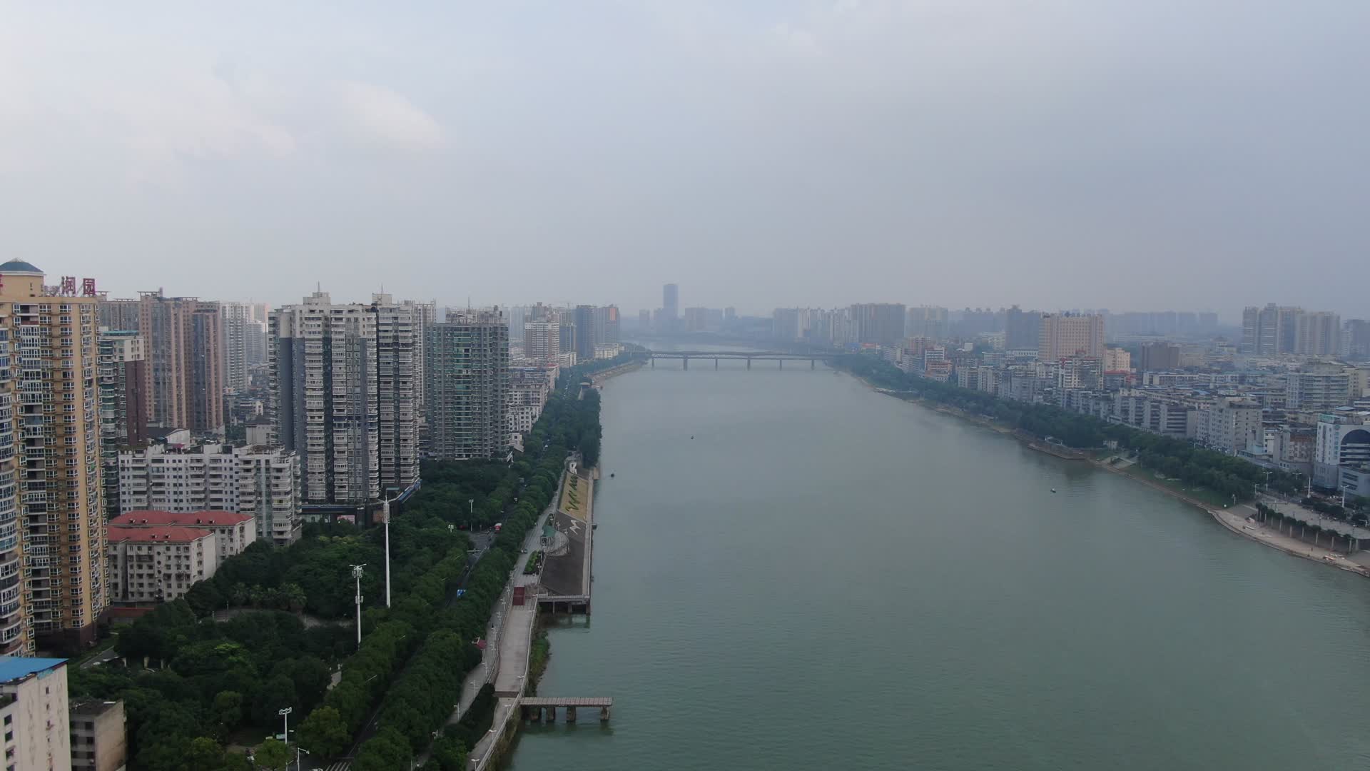 湖南衡阳湘江风光航拍视频的预览图