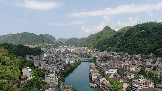 4K航拍贵州镇远古镇5A景区全景视频的预览图