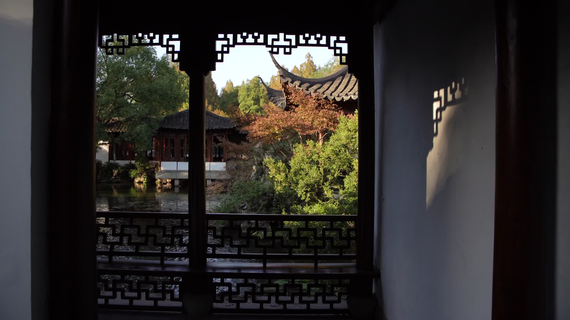 浙江杭州西湖景区私家园林郭庄4K视频视频的预览图