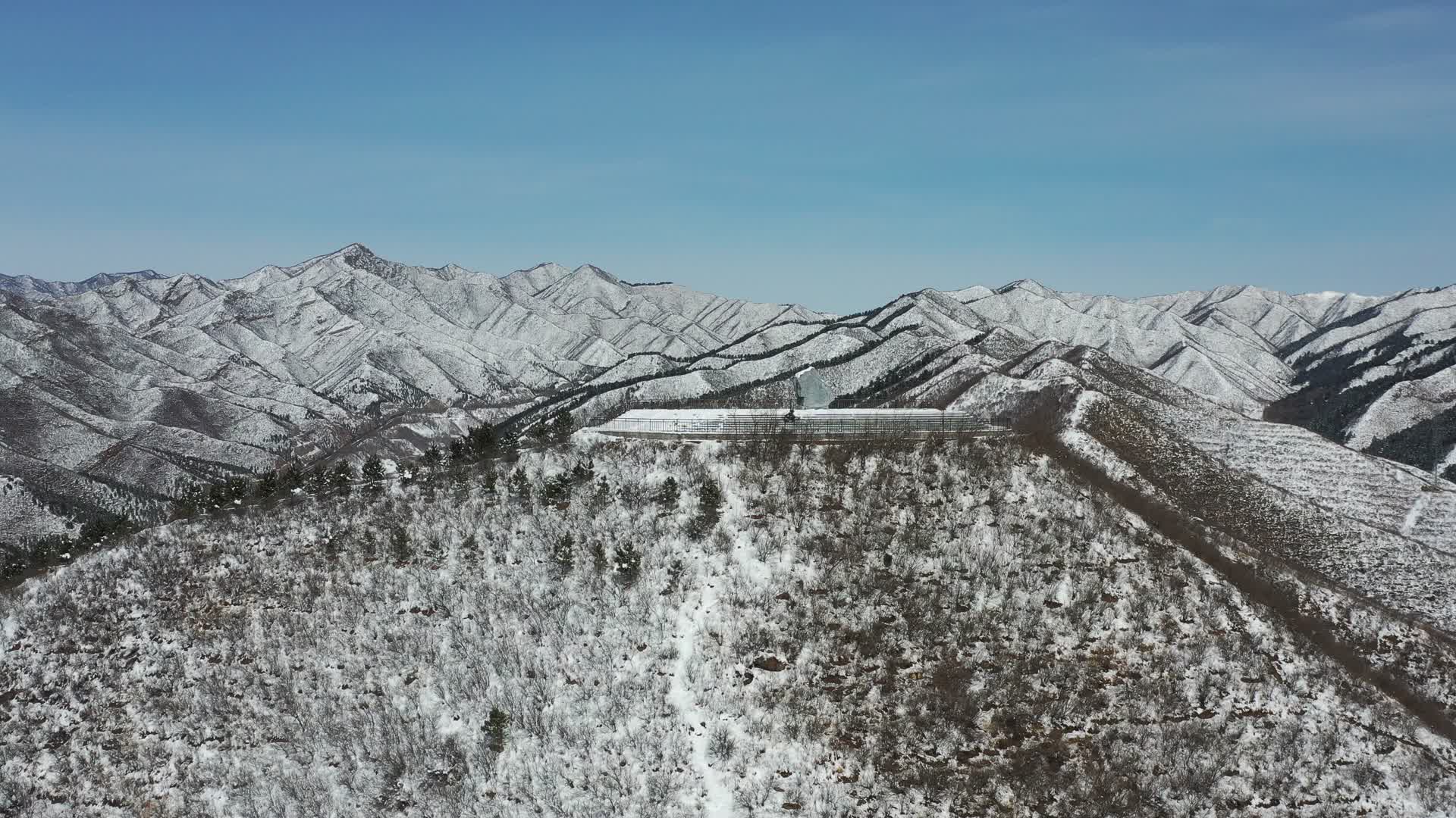 航拍承德丰宁雪景视频的预览图