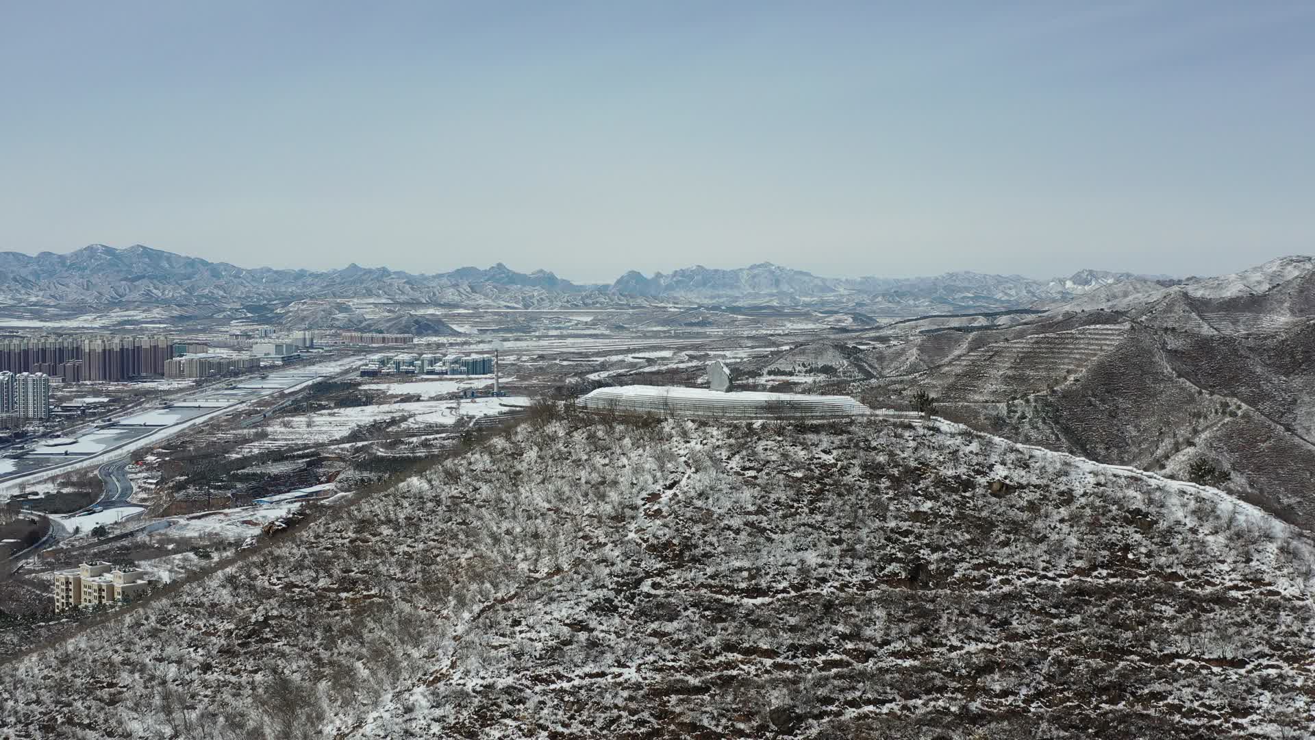 航拍承德丰宁雪景视频的预览图