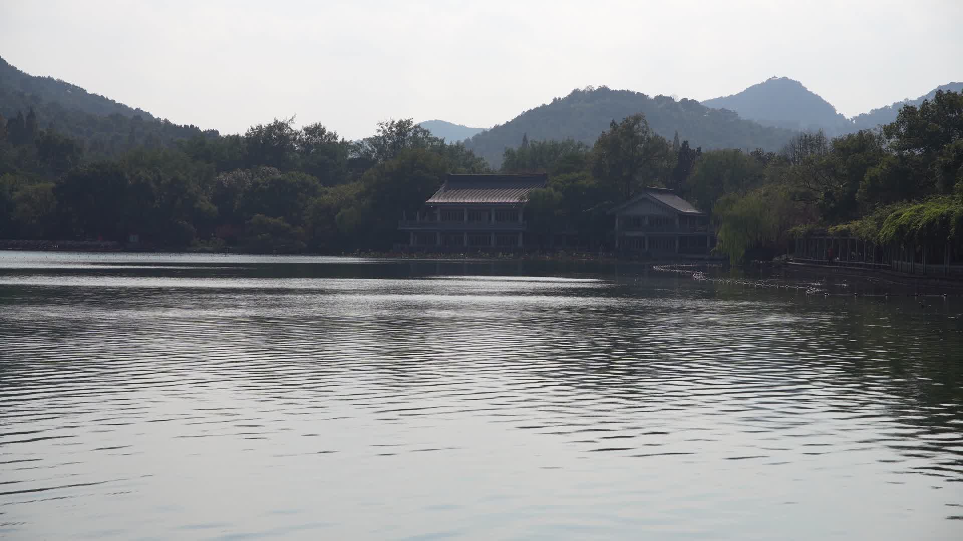 浙江杭州西湖景区花港观鱼马一浮纪念馆4K视频视频的预览图