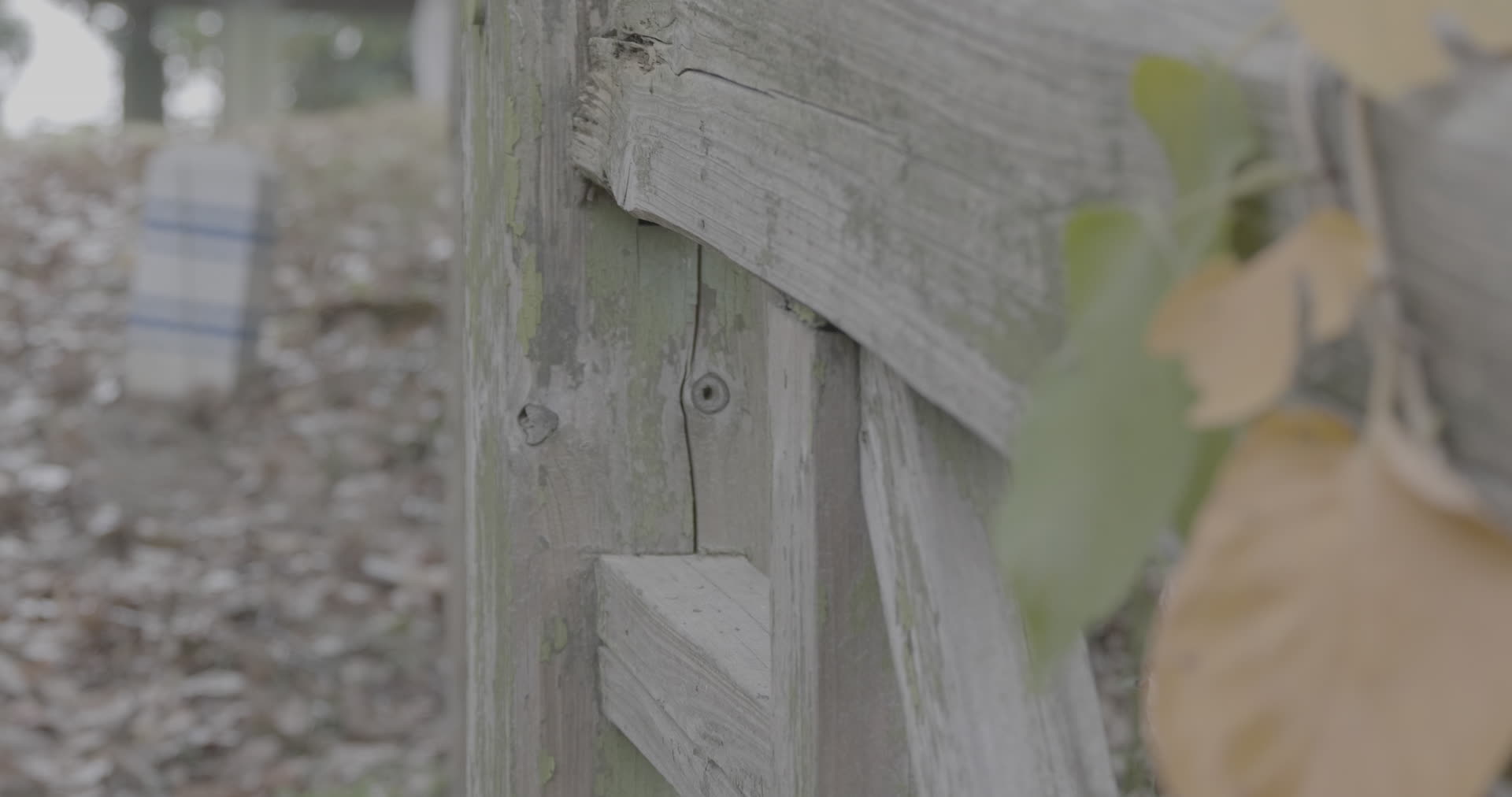 破旧木头围栏4K实拍视频视频的预览图