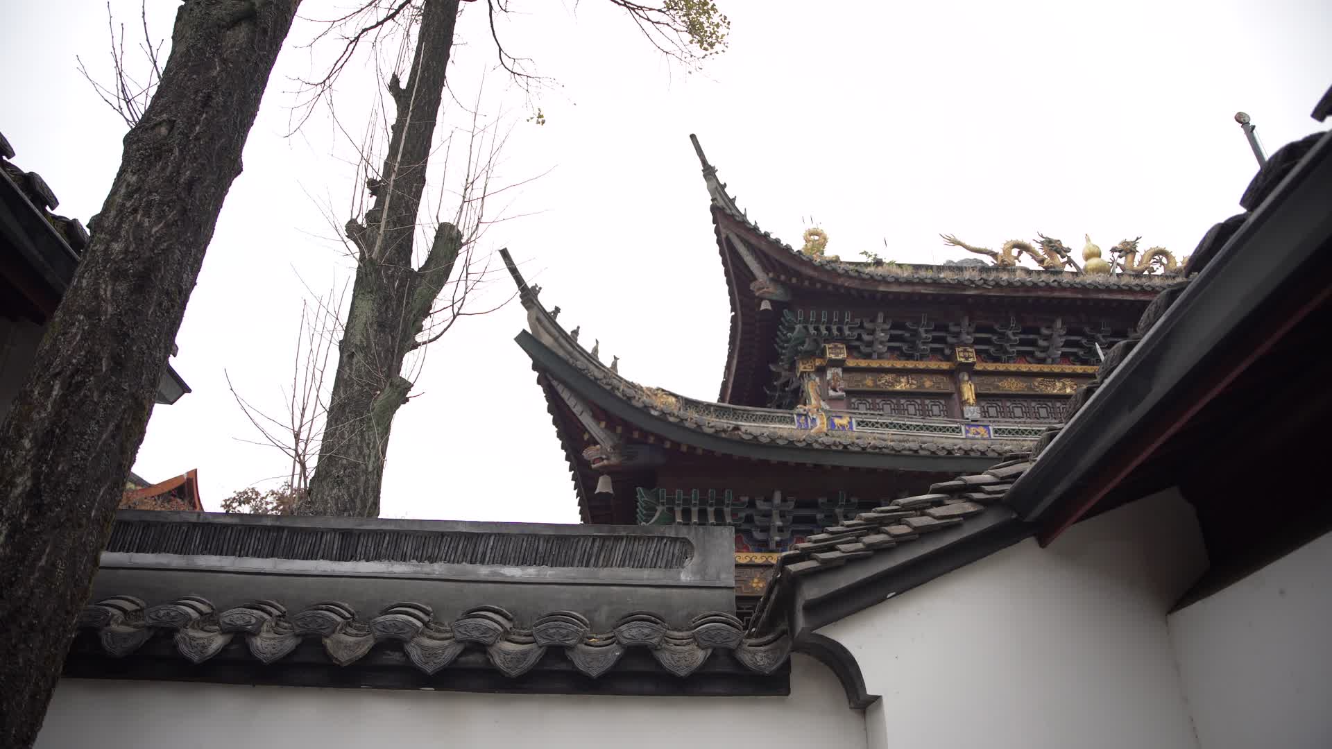 浙江杭州玉皇山景区福星观4K风景视频视频的预览图