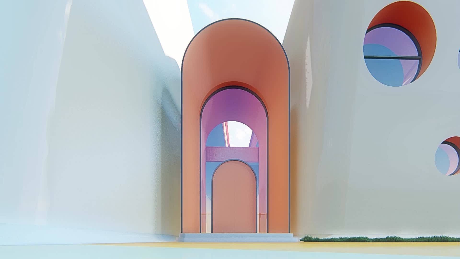 幼儿园建筑设计三维动画2视频的预览图