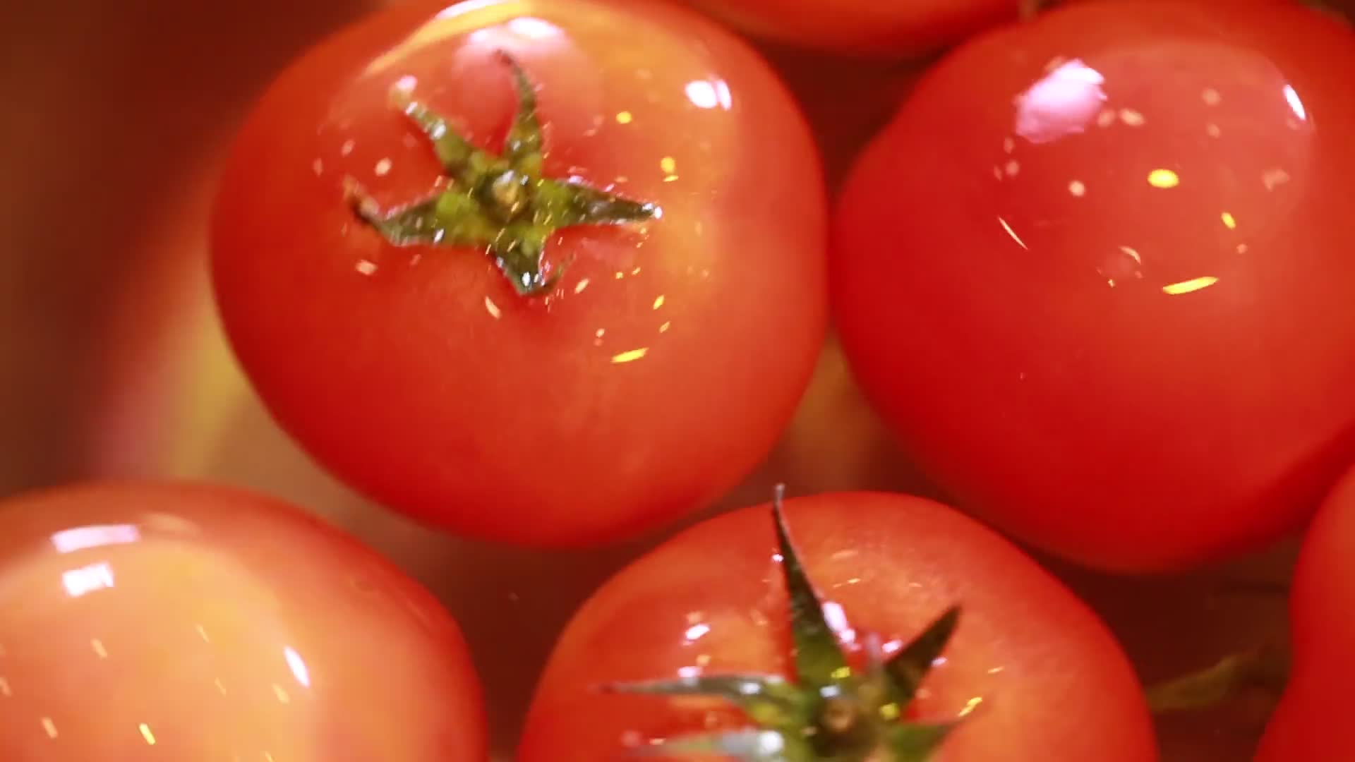 水盆清水清洗浸泡西红柿视频的预览图