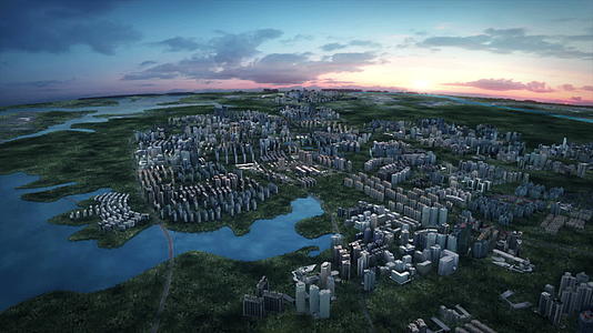c0与建筑漫游三维动画城市建筑三维动画视频的预览图