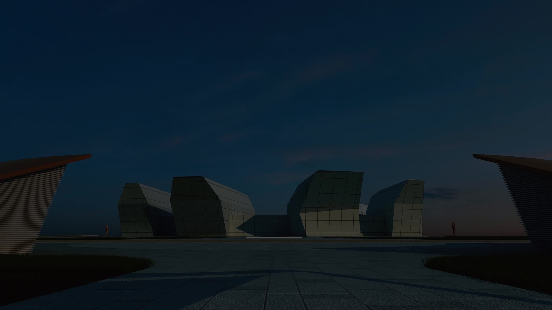 广场广场设施设计建筑三维动画视频的预览图