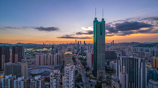 4K深圳平安大厦延时高清实拍视频视频的预览图