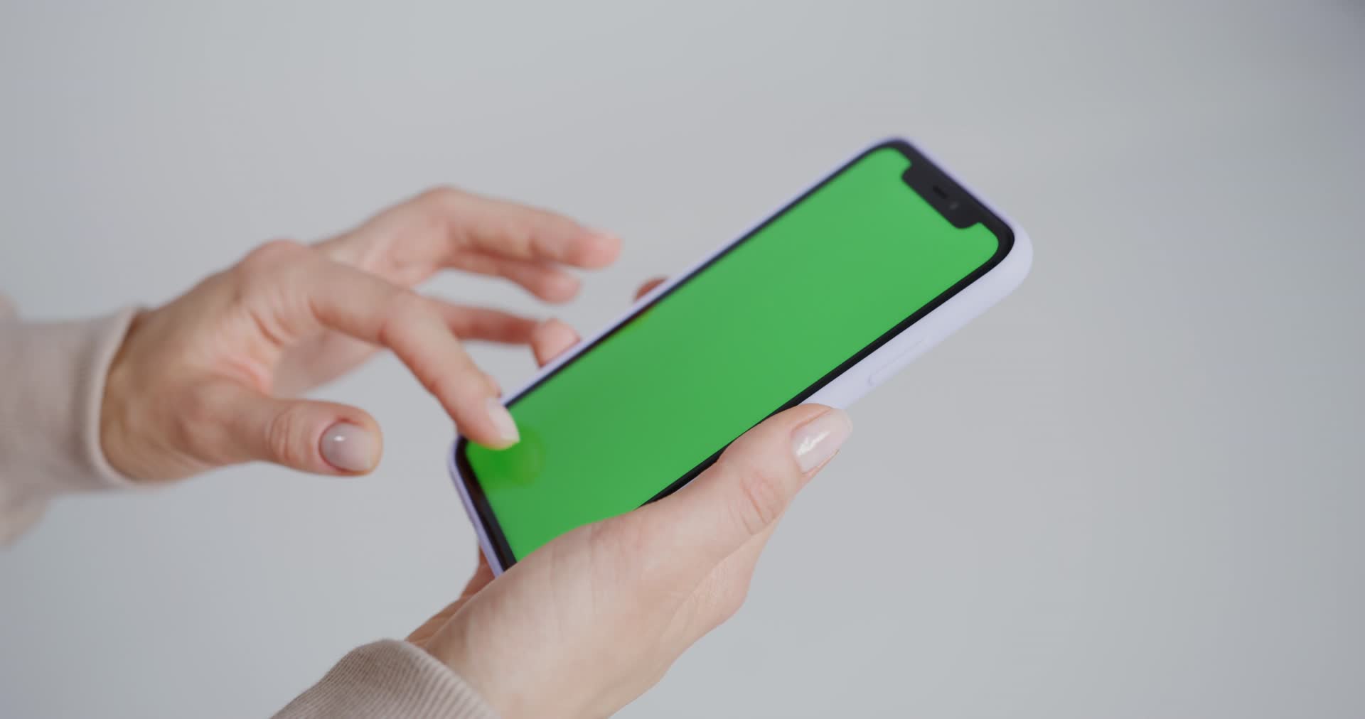 横版视频手机绿幕抠像视频手机宣传广告视频的预览图